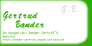 gertrud bander business card